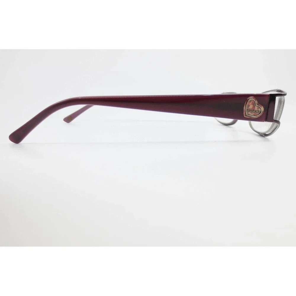 Bebe BB216 Amethyst Purple Oval Eyeglass Frames 52-17-135 Heart Logo